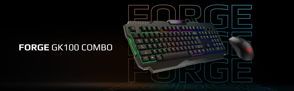 COMBO DE TECLADO Y MOUSE RGB MSI FORGE GK100