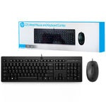 COMBO DE MOUSE Y TECLADO CON CABLE HP 225