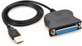 CABLE CONVERTIDOR DE USB A PARALELO, 6 PIES, NEGRO