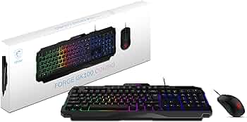 COMBO DE TECLADO Y MOUSE RGB MSI FORGE GK100