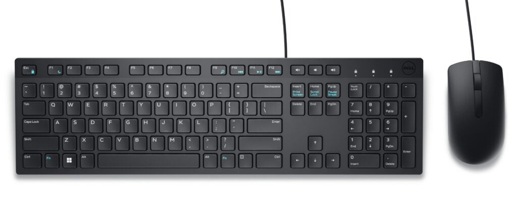 COMBO DE TECLADO Y MOUSE USB DELL ESPAÑOL NEGRO KM300C