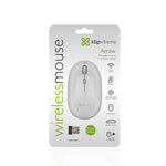 MOUSE INALAMBRICO KLIP 4 BOTONES 1600DPI COLOR BLANCO