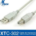 CABLE USB 2.0 MACHO A B MACHO 1.8M XTC302