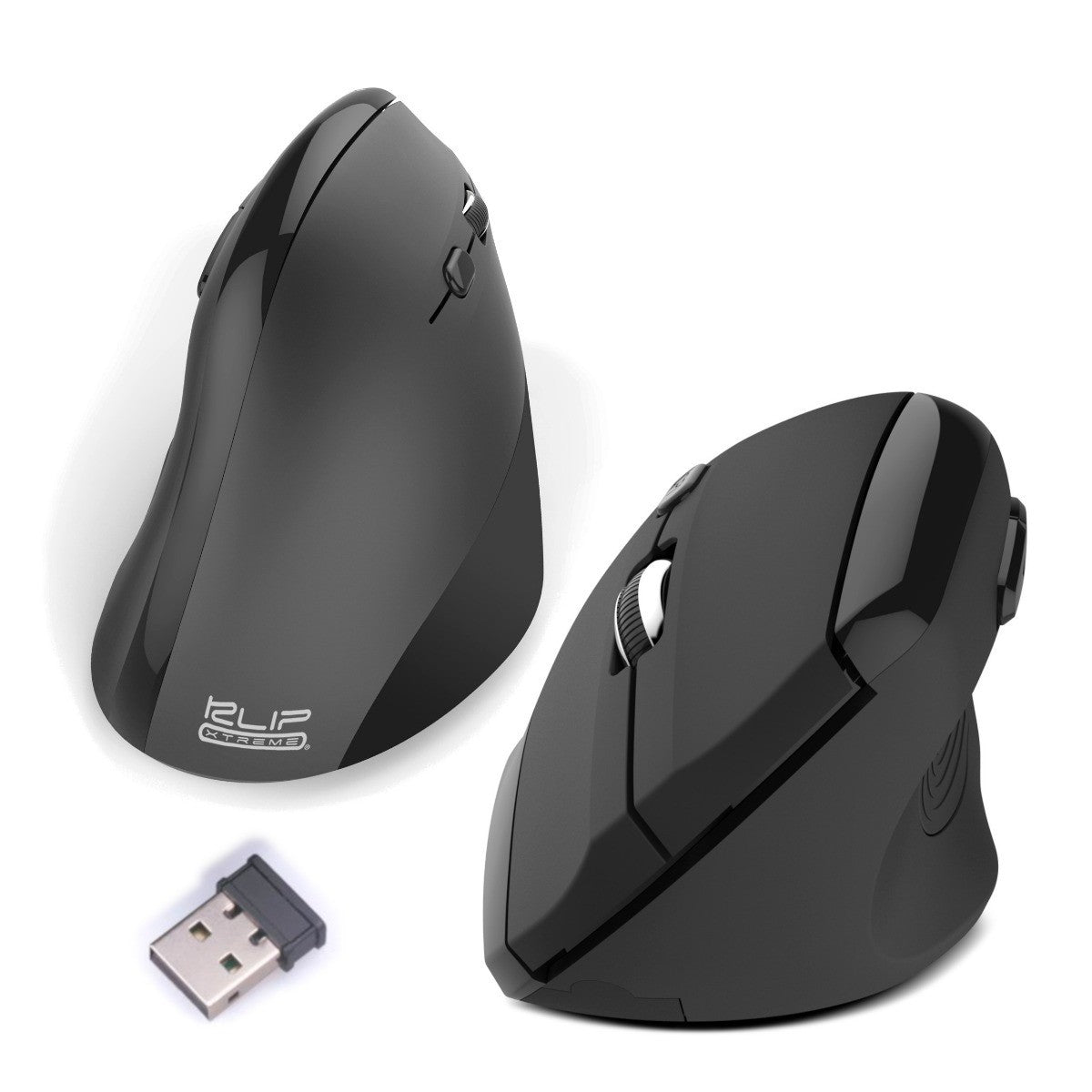 MOUSE VERTICAL INALAMBRICO  2.4 GHZ BLACK KXKMW-390