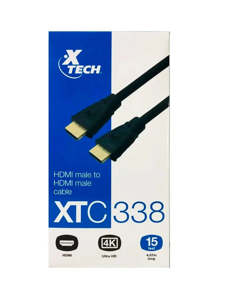 CABLE HDMI XTECH MACHO -MACHO 15 PIES /4.6 METROS XTC-338