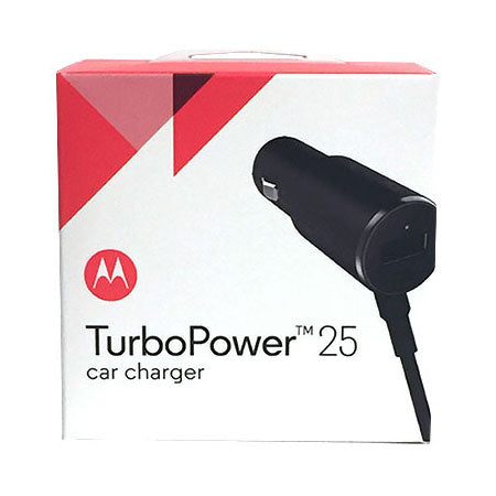 MOTOROLA TURBO POWER 25 CARGADOR DE CARRO DE CARGA RAPIDA USB C