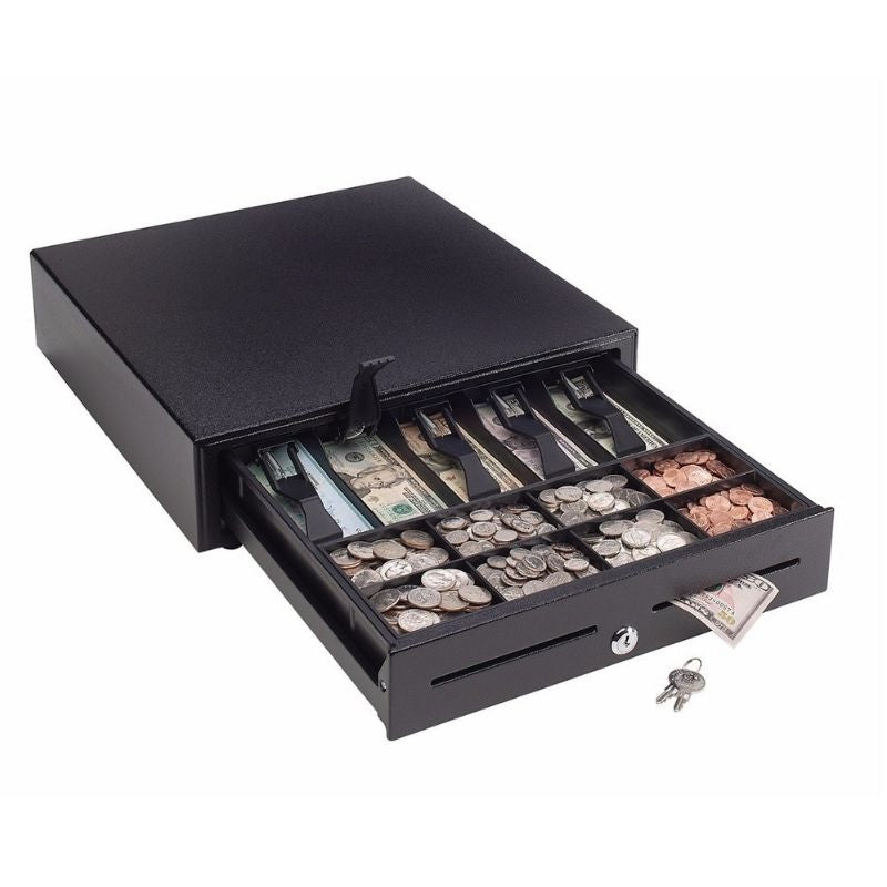 CAJÓN DE DINERO BEMATECH CD415 CON LLAVE, 7.2KG, NEGRO