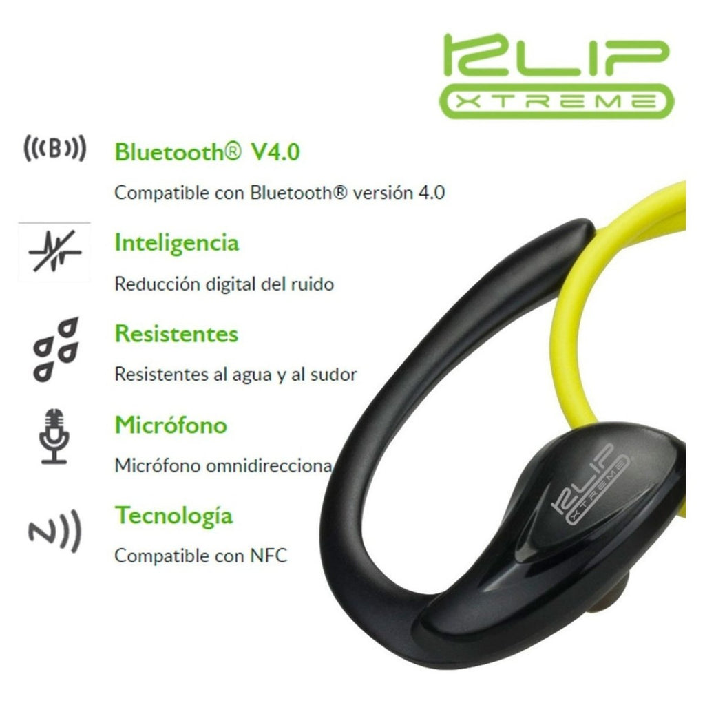 AUDIFONOS KLIP XTREME BLUETOOTH SPORT AMARILLOS KHS-634YL