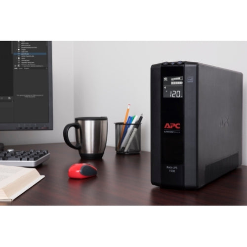APC UPS PRO BX 1500VA, 900 WATTS BX1500M-LM60 10 TOMAS , AVR, LCD INTERFACE, LAM  12.0A