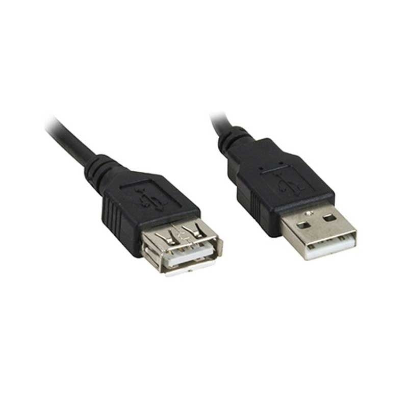 Cable USB con interruptor macho-hembra 0.30 M Blanco