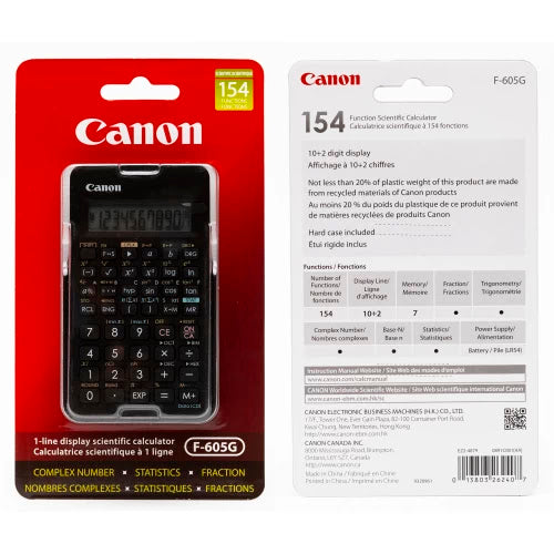 CALCULADORA CIENTIFICA CANON 154 FUNCIONES F605G